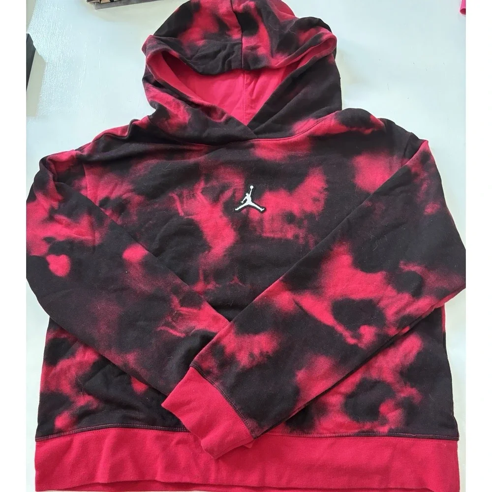 KidsNike Jordan Sweat Pants And Hoodie Set Size L Red And Black